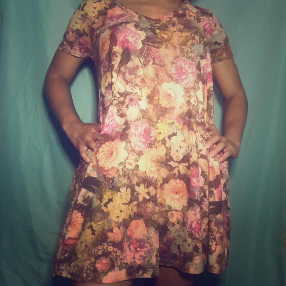 Cherish velvet flower dress